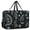 Black-3, variant on For Spirit Airlines Personal Item Bag 18x14x8 Inch, Floral Paisely Weekender Travel Bag, Foldable Travel Duffel Bag Underseat Carry on Bag with Luggage Sleeve for Women and Men 30L