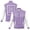 Purple, variant on Womens Color Block Raglan Sleeve Varsity Jacket Snap Button Stand Collar Casual Baseball Coat With Front Pockets Purple XXL