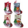 thumbnail image 4 of Adornos navideños Calcetines de Papá Noel Muñeca de pinzas Calcetines de lino Colgante de árbol de Navidad Bolsa de regalo de Navidad, 4 of 6