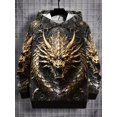 thumbnail image 2 of Sudadera con capucha para hombre, con estampado 3D de Dragon Blaze, con cordón, ropa deportiva, camisetas de manga larga, ropa informal para hombre, 2 of 4