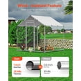 thumbnail image 3 of VEVOR Metal Chicken Coop, 6.56x6.56x6.56ft Large Walk-in Chicken Runs with Cover, Spire Roof Hen House Enclosure with Security Lock, Outdoor Duck Rabbit Cage Poultry Pen for Backyard, Farm, Yard, 3 of 9