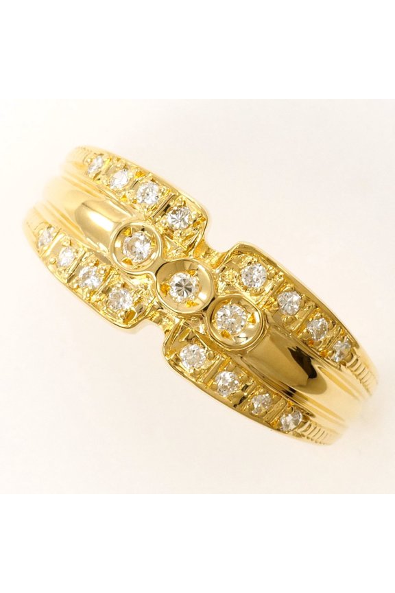 Pre-Owned 18K (18-karat) Yellow Gold Ring with 0.16ct Diamond, Certificate of Authenticity,...