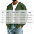 thumbnail image 3 of Mens Loose Cardigans Zaewscy Men's V Neck Button Down Cardigan Long Sleeve Loose Casual Jacket Green XL, 3 of 6