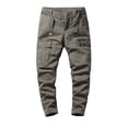 thumbnail image 1 of toraway Men Shorts Inch Seam Summer Male Cargo Pants Solid Color Multi Pocket Tether Stretch Solid Color Pants 34, 1 of 4