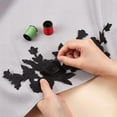thumbnail image 6 of 2PCS Black Embroidered Floral Appliques Boho Love Vintage Rose Sew on Patches Retro Flower Pair Polyester Ornament, 6 of 7
