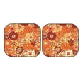 thumbnail image 7 of Disketp 2 Piece Hippie Flower Pattern Windshield Sunshades,Folding Windshield Sun Shade For Car Suv Trucks Sedan,Blocks Uv Rays Sun Visor Protector-Medium, 7 of 7