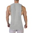 thumbnail image 4 of Difdany Men's Cut Off Shirts Muscular Cut Open Sides Bodybuilding Tank Top Gym Workout T-Shirt Light Gray XL, 4 of 8
