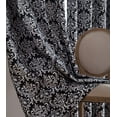 thumbnail image 3 of THD Damask Print 100% Full Blackout Grommet Window Curtain Panels Noise Reduction, Room Darkening, and Privacy - 2 Panels, 3 of 4