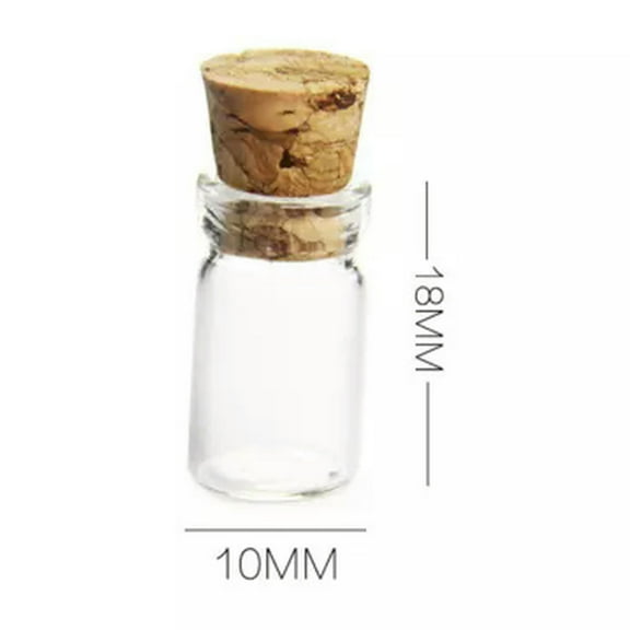 U8MO 0.5~15ML Mini Small Cork Stopper Glass Vial Jars Containers Bottle Drift Bottle-0.5ml-4pcs