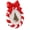 red round, variant on Decorative Christmas Photo Frame with Built-In Easels Back and Bowknot Decoration for Seasonal Tabletop & Wall Decoration Display