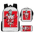 thumbnail image 1 of Conjunto de mochila infantil de 3 piezas con diseños de jugadores de fútbol para el colegio., 1 of 5