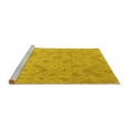 thumbnail image 2 of Ahgly Company Machine Washable Indoor Square Abstract Yellow Modern Area Rugs, 8' Square, 2 of 4