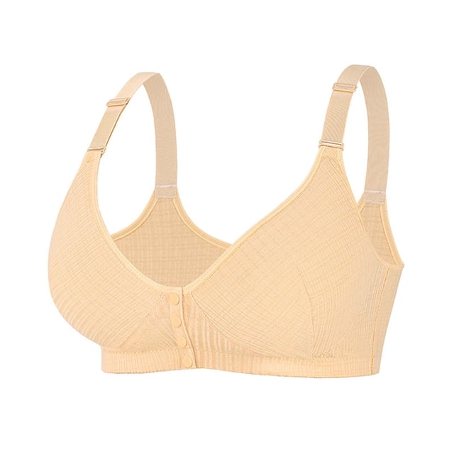 Bra Lingerie for Casual Everyday Comfort with Front-Button Design and Seamless Backless Style for All Seasons