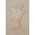 thumbnail image 2 of Hendrik Krock 13x18 Gold Ornate Wood Frame and Double Matted Museum Art Print Titled - Conch -Blowing Triton Seen from Behind (1686 - 1738), 2 of 4