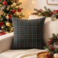 thumbnail image 2 of Christmas Tartan Plaid Throw Pillow 18x18 Inch Filled Decorative Cushion Holiday Red Green Plaid Pillow for Sofa Couch Living Room Home Decor, 2 of 6