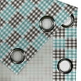 thumbnail image 4 of Ambesonne Plaid Grommet Curtain, Bicolor Checkered Retro, 50" x 96", Dark Brown Seafoam White, 4 of 6