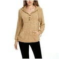 thumbnail image 1 of RXMEKW Chandails d'Automne pour Femmes, Haut à Capuche Raglan Uni à Manches Longues pour Femmes, 1 of 6