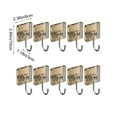 thumbnail image 3 of Adhesive Wall Hooks for Hanging Heavy Duty 20 lbs Large Hooks for Walls No Damage, Towel Sticky Clear Hook, Waterproof, Home, Bathroom, Kitchen, Office, and Outdoor 10 Pack （Gold）, 3 of 6
