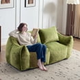 thumbnail image 4 of S-HOME No Assembly Required Oversized  Bean Bag Sofa with Pillows 74 Inch Indoor Loveseat Reading Chair, Green, 4 of 11
