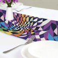 thumbnail image 4 of Yayeee Table Runner 70 inches Long Home Kitchen Dinning Party Decoration, Purple Wavy Plaid, 4 of 7