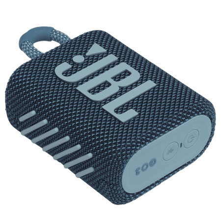 JBL - GO3 Portable Waterproof Wireless Speaker - Blue