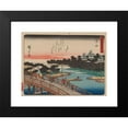 thumbnail image 2 of Andō Hiroshige 14x11 Black Modern Framed Museum Art Print Titled - Tokaido Gojusantsugi, Pl.35 (1868-1912), 2 of 5
