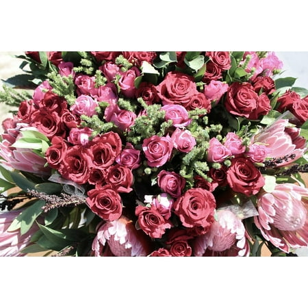 - LAMINATED POSTER Bouquet Of Roses Fragrance Flowers Rose Red Pink Poster Print 24 x 36