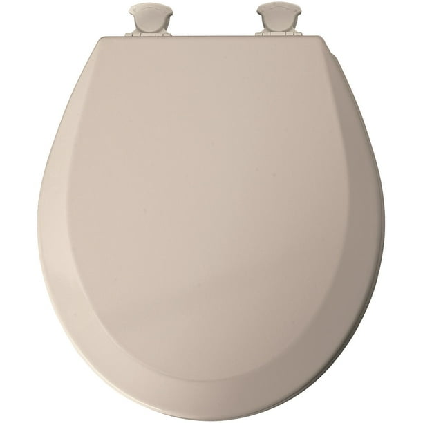 Mayfair Beige EZ Clean Round Toilet Seat - Walmart.com ...