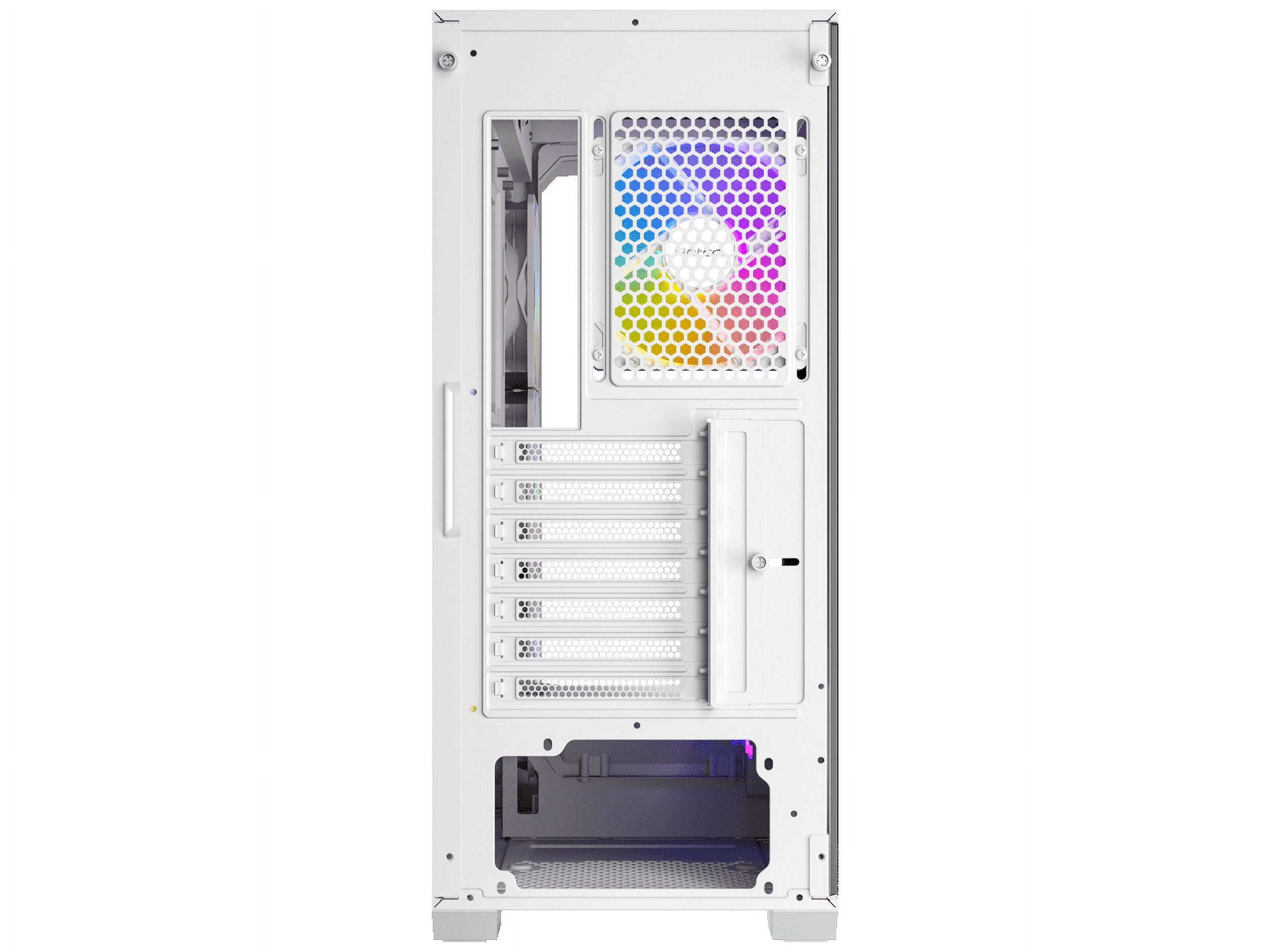 Antec C3 ARGB White, 3 x 120mm & 1 x 120mm ARGB PWM Fans Included, Up to 8 Fans Simultaneously, Type-C 3.2 Gen 2 port, Seamless Tempered Glass Front & Side Panels, 360mm Radiator Support, Mid-Tower AT