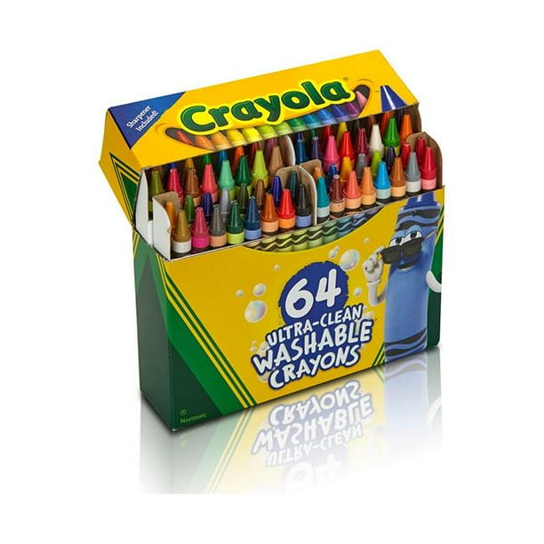 Crayola Ultra Washable Crayons, 64 Assorted Colors