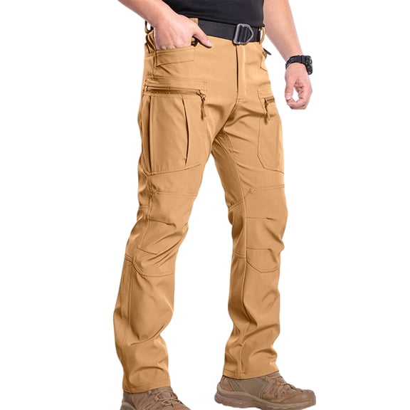 Mens Ripstop Cargo Work Pants With Multi-pocket Waterproof Breathable Hiking Camping Travel Fishing Construction Pants