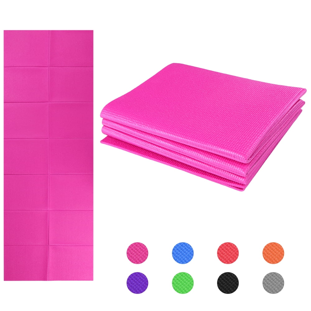 4mm Thick 68X24 Inch Foldable Yoga Mat Non Slip Folding Travel Yoga Mat