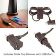 thumbnail image 6 of Possini Euro Design Modern Buffet Table Lamp 33" Tall with USB Charging Port Dark Bronze Drum Shade for Bedroom Living Room Office, 6 of 8