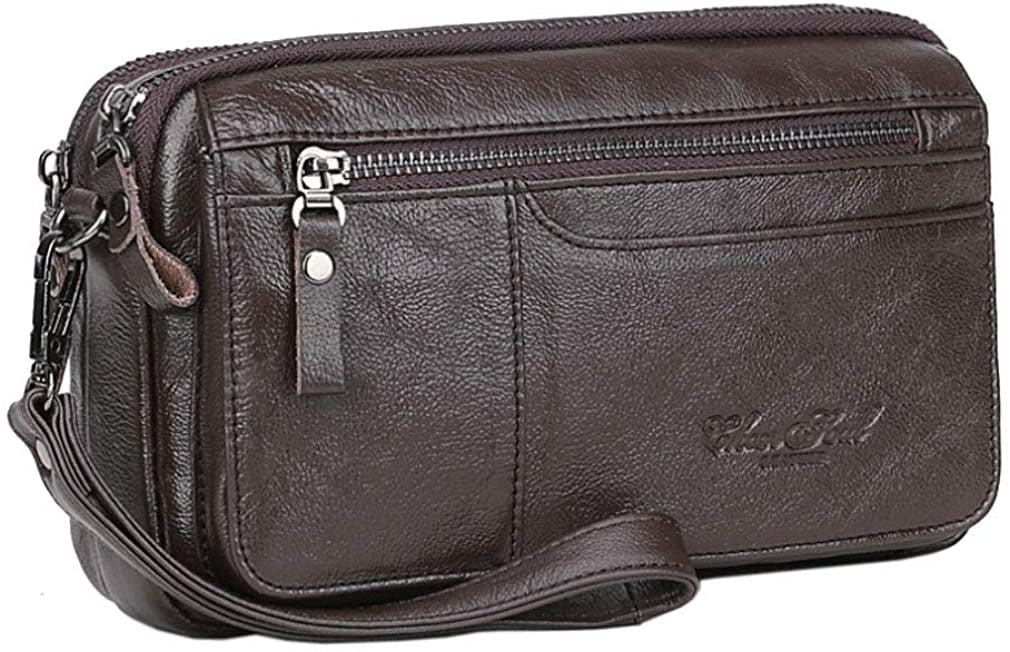 men's leather clutch purse