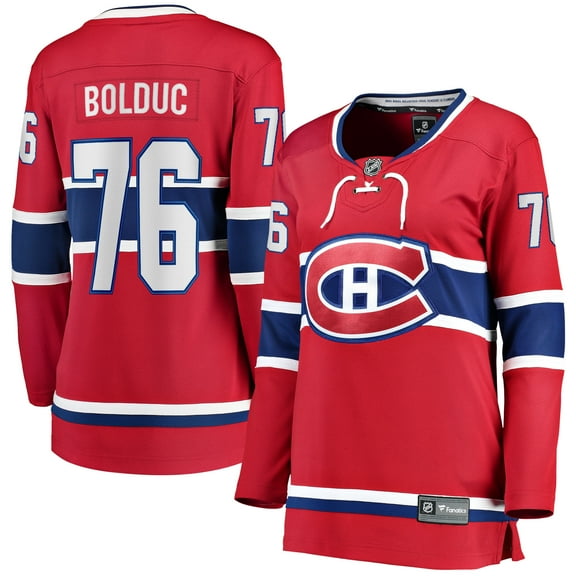 Women's Fanatics Zack Bolduc Red Montreal Canadiens Home Breakaway Jersey