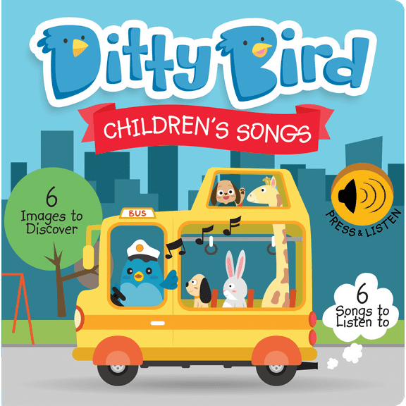 Ditty Bird Interactive Educational Children's Sound Book, Children's Songs