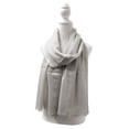 thumbnail image 3 of Grey 100% Pashmina Scarf Fashionable Long Big Shawl Wrap Sunscreen For Women, Girls Ideal for All Seasons, 3 of 4