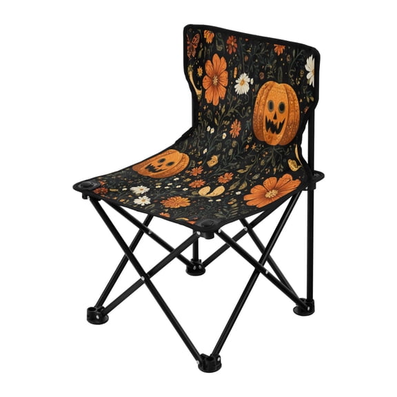 Outdoor Folding Chair 14.46x14.46x22.83 Inches, Camping Folding Chair Easy to Carry Ideal for Outdoor Picnics Camping Park Fishing Cute Halloween Pattern