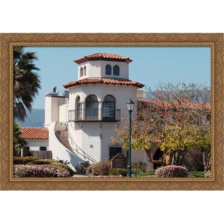 The Santa Barbara Airport, California 40x28 Large Gold Ornate Wood Framed Canvas Art