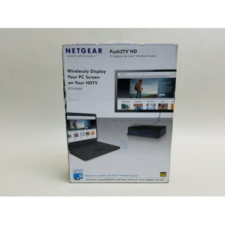 Refurbished New Netgear PTV2000-100NAS Push2TV HDTV Adapter for Intel Wireless (Best Tv Adapter For Intel Wireless Display)