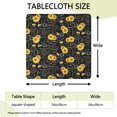thumbnail image 2 of Black Sunflower Word Pattern Square Fitted Tablecloth with Elastic Edge,Square Table Cover,Washable Elastic Table Cover for Home Kitchen Party Decor 34"x34", 2 of 6
