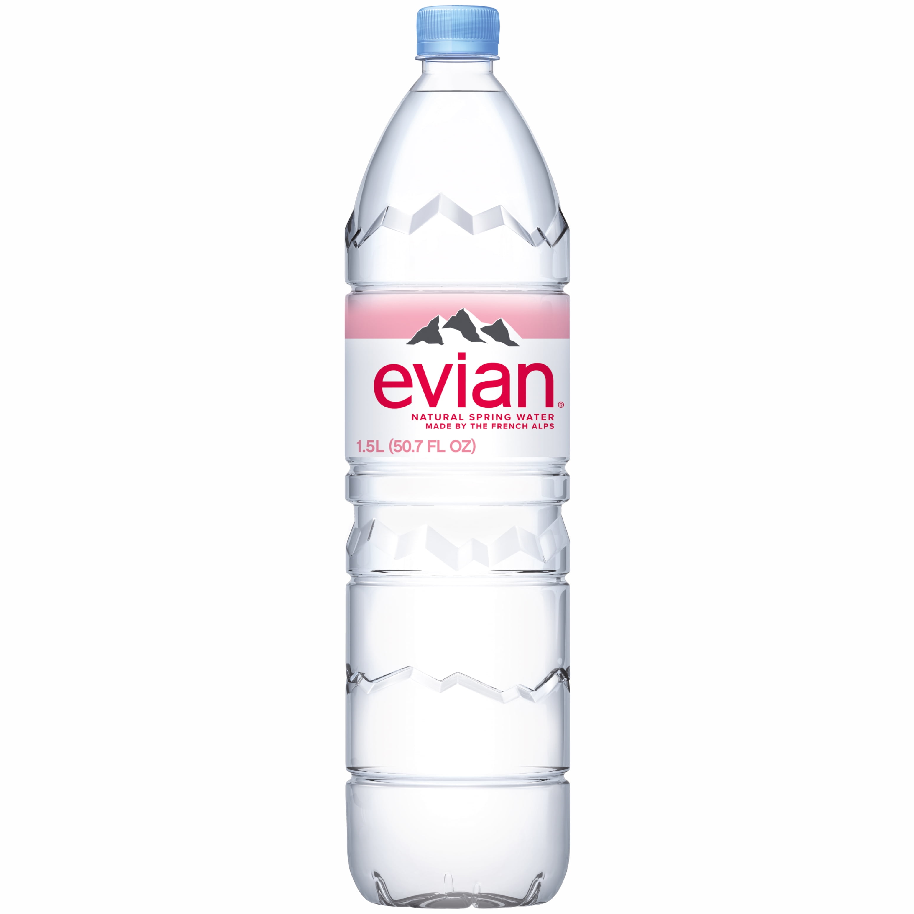 evian Natural Spring Drinking Water, 1.5 L, 12 Pack Bottles