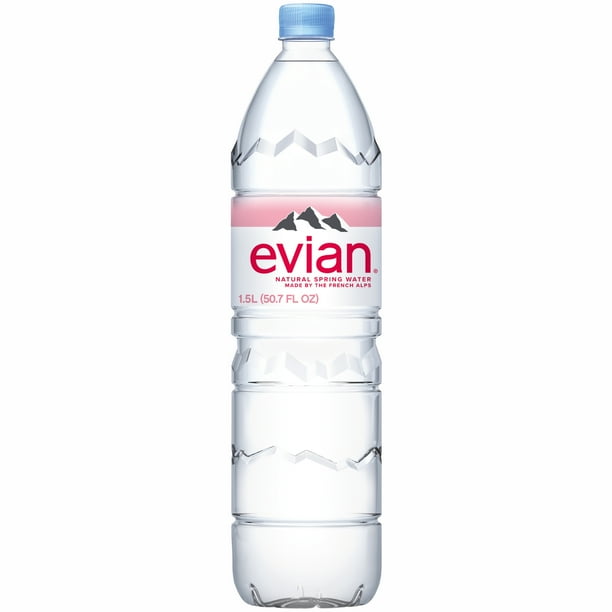 evianページ Evian Natural Spring Water, 1.5L Bottles, 12 Pack for Office