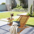 thumbnail image 4 of Zimtown Wood Chaise Chair, Wooden Folding Chair for Outdoor and Indoor, Acacia Wood Lounge Chair w/ Armrest, 4 of 9