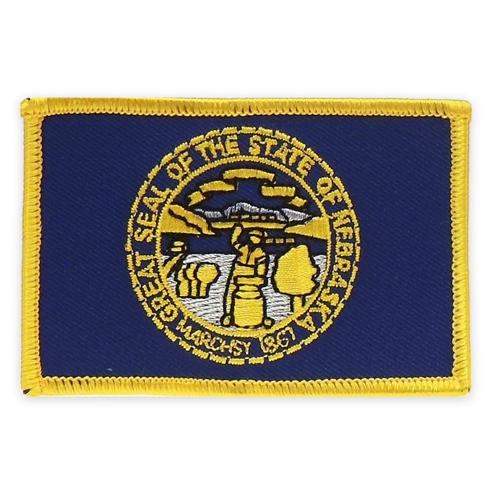 NEBRASKA STATE FLAG PATCH embroidered iron-on EMBLEM NE applique DETAILED