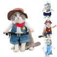thumbnail image 3 of Funny Costumes Pets Cute Cat Costumes Funny Cats and Dogs Costumes Stand Up Halloween Cosplay Cat Clothes Supplies (A,M), 3 of 6