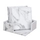 thumbnail image 4 of Posavasos Bndos de Mármol con Soporte a Prueba de añazos, Juego de 6 Posavasos, Resistente Al Calor, pa Tazas, Café, Té, Bebida cuadrado Baoblaze Posavasos de mármol con soporte, 4 of 8