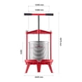 thumbnail image 3 of KFFKFF 3.69 Gal/14L Fruit Wine Press Stainless Steel Basket Wine Making Press Cider Apple Grape Crusher Juice Maker Tool, 3 of 10