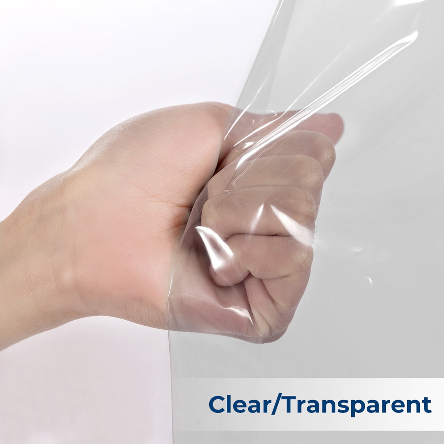 Yiannan Clear Black PEVA Shower Curtain Liner, Rustproof Grommets, Waterproof, 3 Magnets，72x78