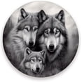 thumbnail image 3 of Family Wolf Grey Coasters Absorbent Moisture Non-Slip Drink Coaster Ceramic Stone with Cork Base Desktop Protection, 2PCS, 3 of 6